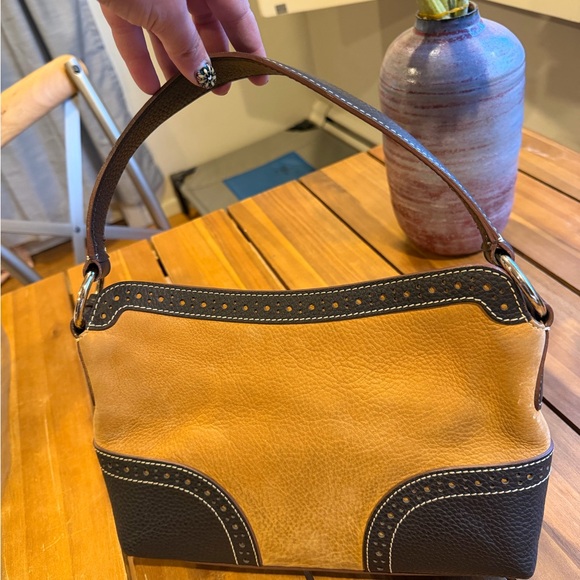 Two-Tone Dooney & Bourke Suede Leather Shoulder Bag or Handbag